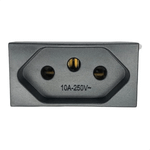 MODULO TOMADA 2P T 10A 250V PRETO REFINATTO WEG 13799421