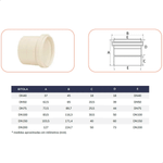LUVA SIMPLES ESGOTO DN100 CB AMANCO 11737