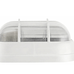 LUMINARIA TARTARUGA INJETADA 1 X E27 COM GRADE BRANCA OPL ILUMINAÇÃO 3293