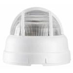 LUMINARIA TARTARUGA INJETADA 1 X E27 COM GRADE BRANCA OPL ILUMINAÇÃO 3293
