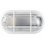 LUMINARIA TARTARUGA INJETADA 1 X E27 COM GRADE BRANCA OPL ILUMINAÇÃO 3293