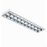 LUMINARIA AR ECO COM 10 ALETAS 2XT8 SOBREPOR AÇO BRANCA 1245X180X45 G-LIGHT 200.06.0345-0