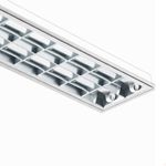LUMINARIA AR ECO COM 10 ALETAS 2XT8 SOBREPOR AÇO BRANCA 1245X180X45 G-LIGHT 200.06.0345-0