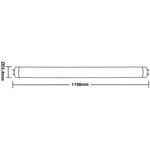 LAMPADA TUBULAR LED T8 120CM 20,5W 3000K TASCHIBRA 11080224