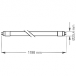 LAMPADA TUBULAR LED 20,5W 4000K T8 120CM TASCHIBRA 11080186