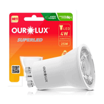 LAMPADA SUPERLED MR-11 GU10 4W 2700K BIVOLT 38° OURO LUX 20067