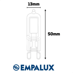 LAMPADA PIN LED SILICONE 127V 2,5W 2.400K G9 16/48 EMPALUX PI10237