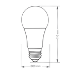 LAMPADA BULBO LED 9W 60 3000K TASCHIBRA 11080246