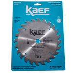 LAMINA DE SERRA CIRCULAR PARA MADEIRA 24 DENTES 185 MM KAEF CORTAG 61751