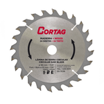 LAMINA DE SERRA CIRCULAR PARA MADEIRA 24 DENTES 185 MM CORTAG 60753