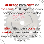 LAMINA DE SERRA CIRCULAR PARA MADEIRA 24 DENTES 185 MM CORTAG 60753
