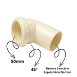 JOELHO 45 ESGOTO SN DN50 CB AMANCO 11633