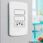 CONJUNTO 4X2 2 INTERRUPTOR SIMPLES +1 TOMADA 10A 2P+T Br COMPOSE  WEG 13272555