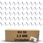 FIXA FIO RETANGULAR 2,5MM COM 50 UNIDADES G20 FXF20025