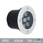 EMBUTIDO DE SOLO REDONDO 3000K 7W 560L GAYA 9725