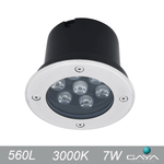 EMBUTIDO DE SOLO REDONDO 3000K 7W 560L GAYA 9725