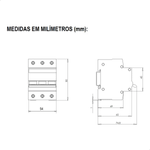 DISJUNTOR 3P CURVA C MDW-C 70A WEG 11134791