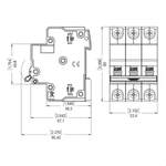 DISJUNTOR 3P CURVA C MDW-C 32A WEG 10076441