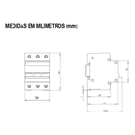 DISJUNTOR 3P CURVA C MDW-C 25A WEG 10076433