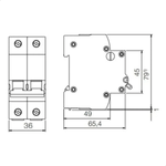 DISJUNTOR 2P CURVA C MDW-C 16A WEG 10076415