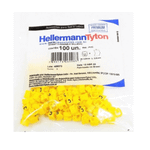 ANILHAS GRAVADAS MHG3/7 NUMERO 3 AMARELOS P/ CABO 1,50 - 10,00 C/ 1 HELLERMANN 0104037213A.