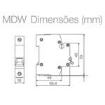 DISJUNTOR 1P CURVA C MDW-C 25A WEG 10076429