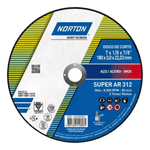 DISCO DE CORTE SUPER AR312 180  X 3,0 X 22,23MM NORTON 66252899863