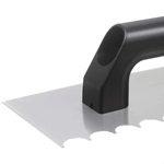 DESEMPENADEIRA AÇO DENTADA 28 X 12 MM RAIO 10 MM COM CABO PLASTICO CORTAG 60961