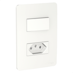CONJUNTO INTERRUPTOR SIMPLES 10AX + TOMADA BR 2P+T 10A 250V  SCHNEIDER ELECTRIC S71323104