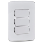 CONJUNTO 3 INTERRUPTORES SIMPLES 10A 250V PL/BR MILUZ BOSSA  SCHNEIDER ELECTRIC S3B62210