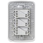 CONJUNTO 3 INTERRUPTORES SIMPLES 10A 250V PL/BR MILUZ BOSSA  SCHNEIDER ELECTRIC S3B62210
