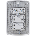 CONJUNTO 2 INTERRUPTORES SIMPLES 2P+T 10A 250V PL/BR MILUZ B  SCHNEIDER ELECTRIC S3B69050