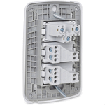 CONJUNTO 2 INTERRUPTORES SIMPLES 2P+T 10A 250V PL/BR MILUZ B  SCHNEIDER ELECTRIC S3B69050