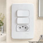 CONJUNTO 2 INTERRUPTORES SIMPLES 2P+T 10A 250V PL/BR MILUZ B  SCHNEIDER ELECTRIC S3B69050