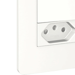 CONJUNTO 2 INTERRUPTORES SIMPLES 10AX + TOMADA BRANCA 2P+T 1  SCHNEIDER ELECTRIC S71333104