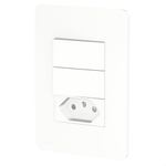 CONJUNTO 2 INTERRUPTORES SIMPLES 10AX + TOMADA BRANCA 2P+T 1  SCHNEIDER ELECTRIC S71333104
