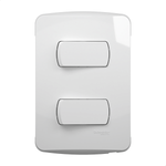 CONJUNTO 2 INTERRUPTORES SIMPLES 10A 250V PL/BR MILUZ BOSSA  SCHNEIDER ELECTRIC S3B62110