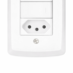 CONJUNTO 2 INTERRUPTOR 10A + 1 TOMADA 2P+T 20A 250V LUX2  TRAMONTINA 57145073