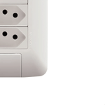CONJUNTO 1 INTERRUPTOR SIMPLES 6A + 2 TOMADAS 2P+T 10A 250V ARIA TRAMONTINA 57241087