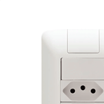 CONJUNTO 1 INTERRUPTOR SIMPLES 6A + 2 TOMADAS 2P+T 10A 250V ARIA TRAMONTINA 57241087