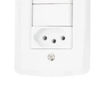 CONJUNTO 1 INTERRUPTOR SIMPLES 10A + 1 TOMADA 2P+T 10A 250V  LIZ TRAMONTINA 57170264