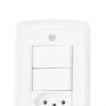 CONJUNTO 1 INTERRUPTOR SIMPLES 10A + 1 TOMADA 2P+T 10A 250V  LIZ TRAMONTINA 57170264