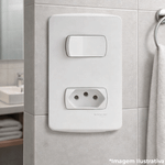 CONJUNTO 1 INTERRUPTOR SIMPLES + 2P+T 10A 250V PL/BR MILUZ B  SCHNEIDER ELECTRIC S3B69030