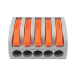 CONECTOR DE EMENDA E DERIVAÇÃO 0,5 A 4MM, 5P, 32A, CINZA DECORLUX CE4325