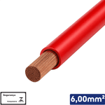 CABO VERMELHO 1KV 6,00 MM2 -