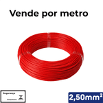 CABO VERMELHO 1KV 2,50 MM2 -