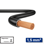 CABO PRETO 1KV 1,50MM2 -