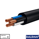 CABO PP PRETO 3X6,00 MM2 1KV -VC/X PP - 14510301156