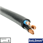 CABO PP PRETO 3X6,00 MM2 1KV -VC/X PP - 14510301156