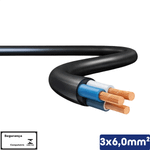 CABO PP PRETO 3X6,00 MM2 1KV -VC/X PP - 14510301156